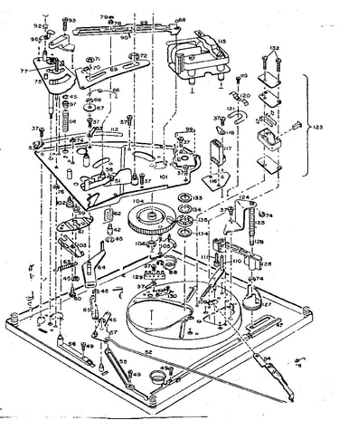 Record changer (bottom view)