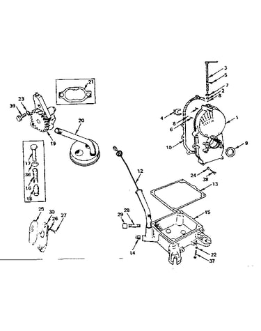 Gear cover, oil base and oil pump group