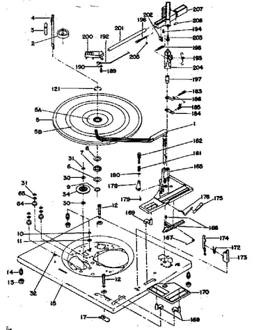 Parts above main plate