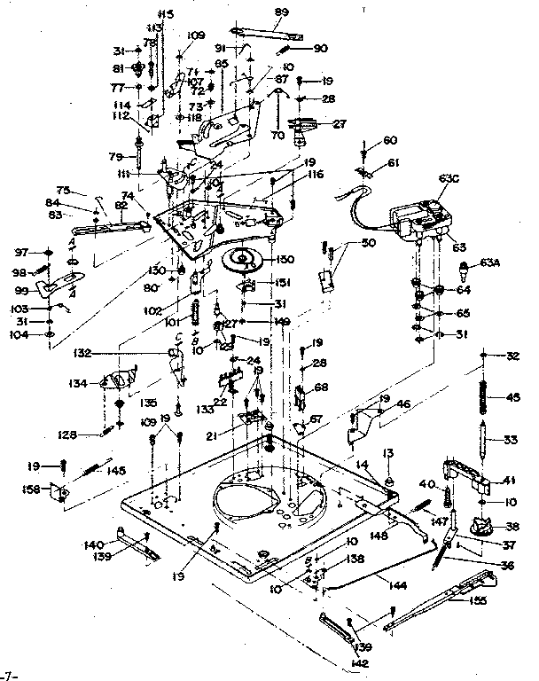 Parts below main plate