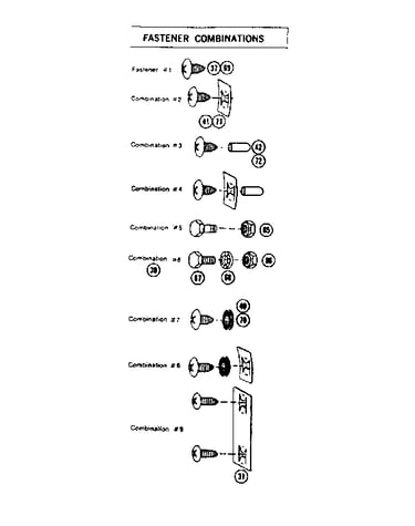 Fastener combinations