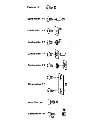 Fastener combinations