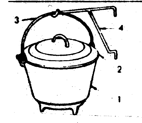 BOSTON BEAN POT WITH CRANE HOOK - NO. 42-84025