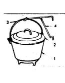 Boston bean pot with crane hook - no. 42-84025