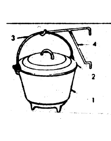 Boston bean pot with crane hook - no. 42-84025