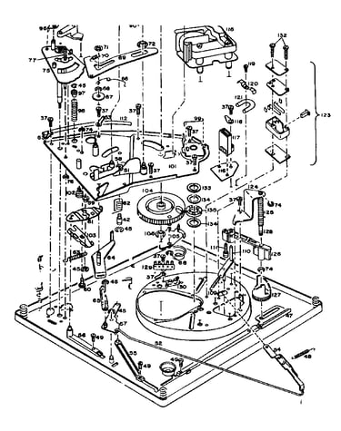 Record changer (bottom view)