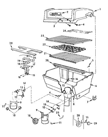 Grill & burner section