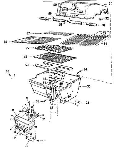 Grill & burner section
