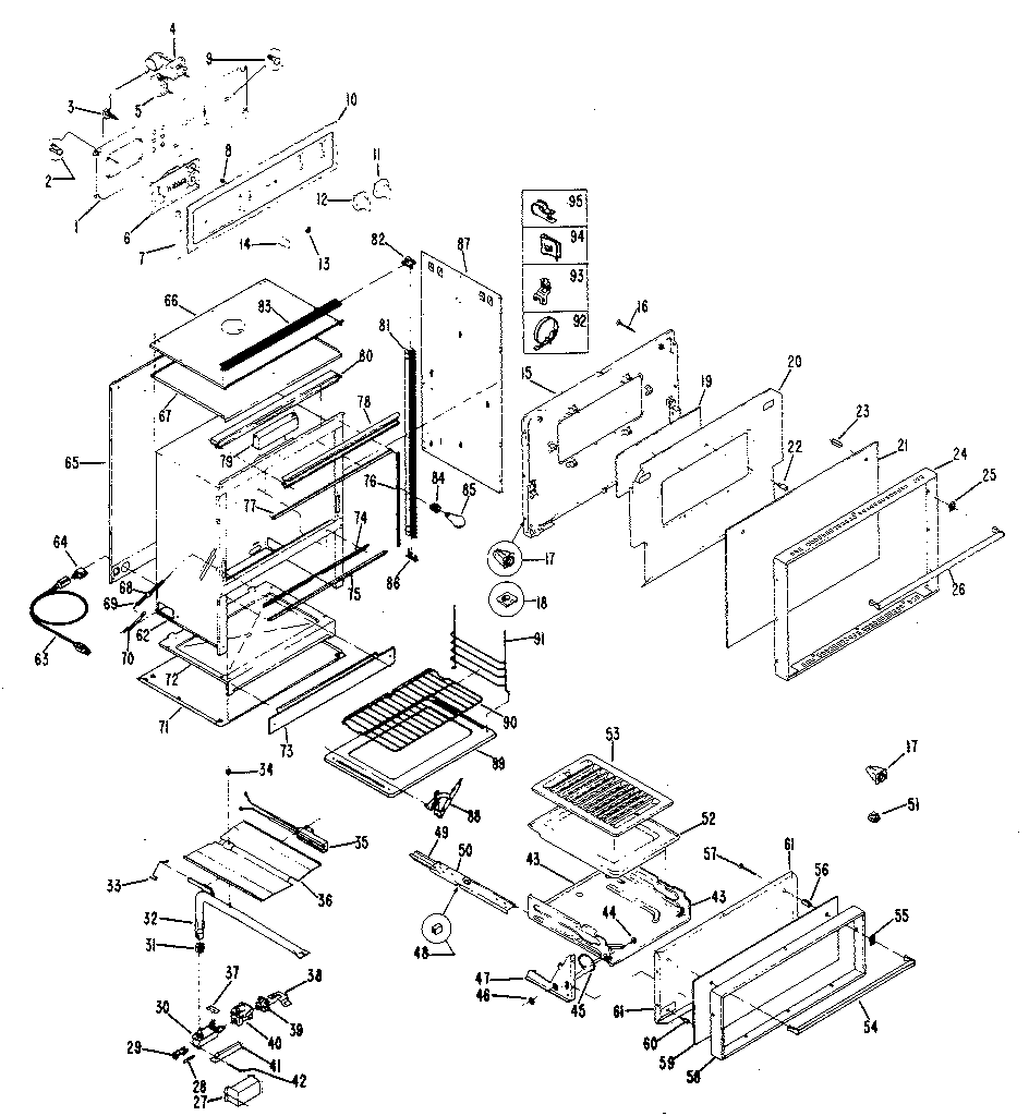 Gas double oven