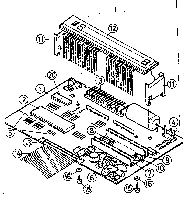 Main p.c. board assembly