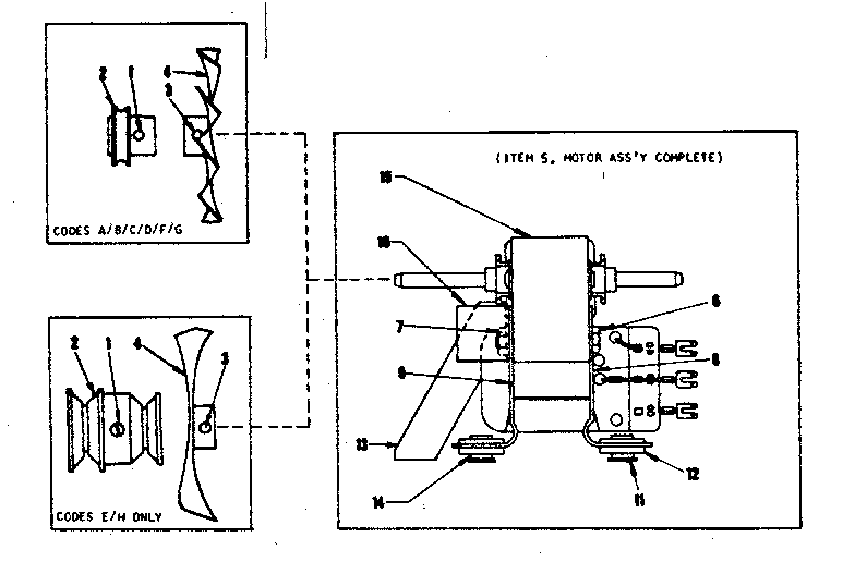 MOTOR, FAN AND PULLEY ASSEMBLY