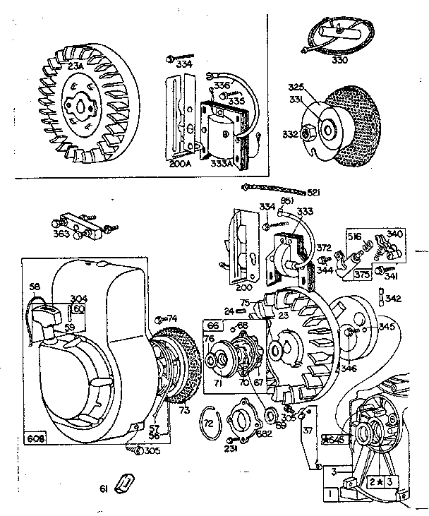 Rewind starter assembly