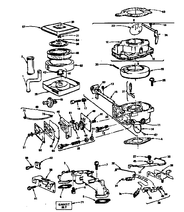 Air cleaner-carburetor group