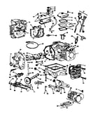 Cylinder, crankshaft and engine base group