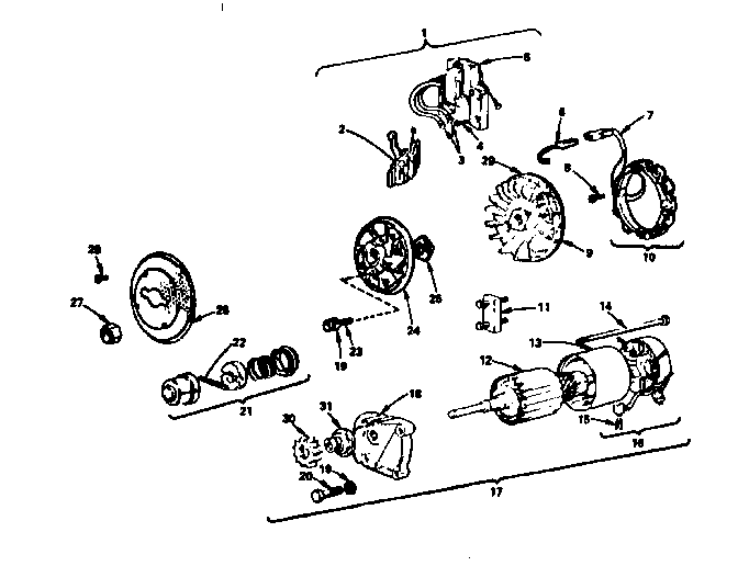 Starter motor group