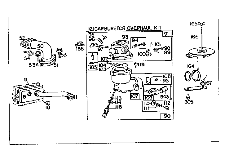 Carburetor overhaul kit
