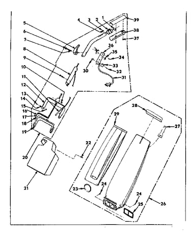 Handle and bag housing