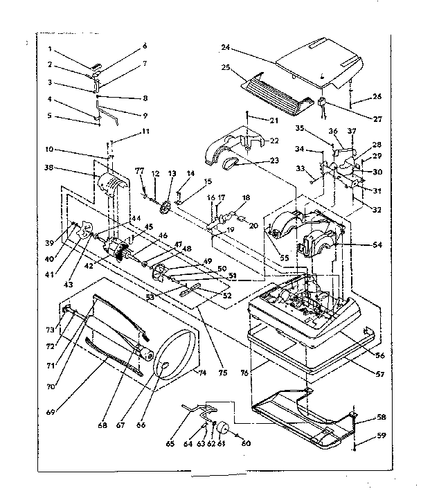 Nozzle and motor assembly