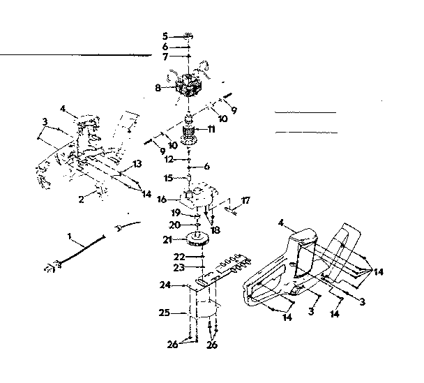 Motor and housing assembly