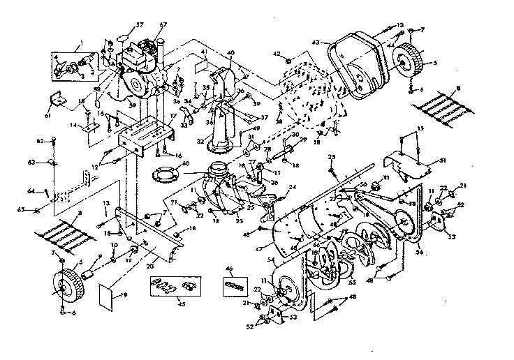 Engine and blade assembly