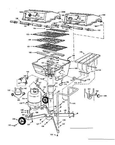 Burner section and cart