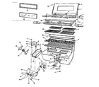 Kenmore 2582398271 grill and burner section diagram