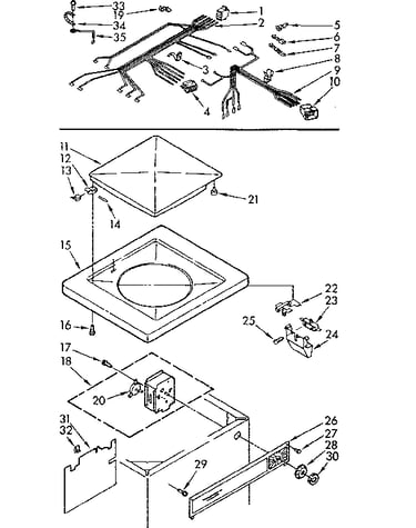 Top and control assembly