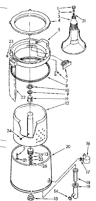 TUB AND BASKET ASSEMBLY