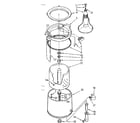Kenmore 11074410200 tub and basket assembly diagram