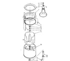 Kenmore 11074450100 tub and basket assembly diagram