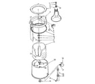 Kenmore 11074470100 tub and basket assembly diagram