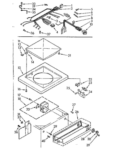 Top and control assembly