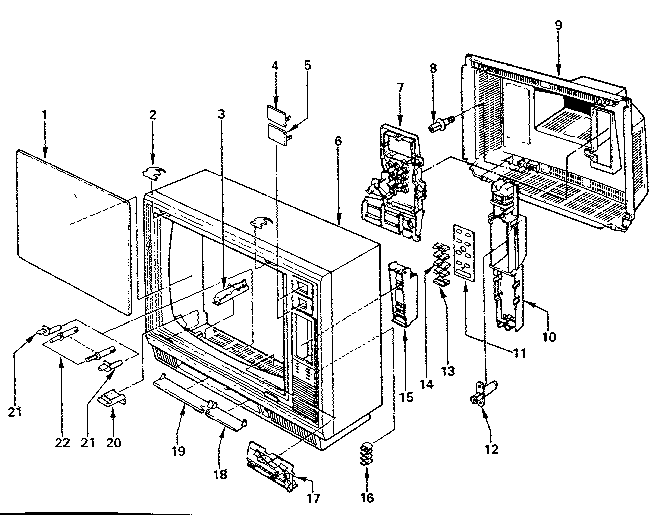 CABINET PARTS LIST