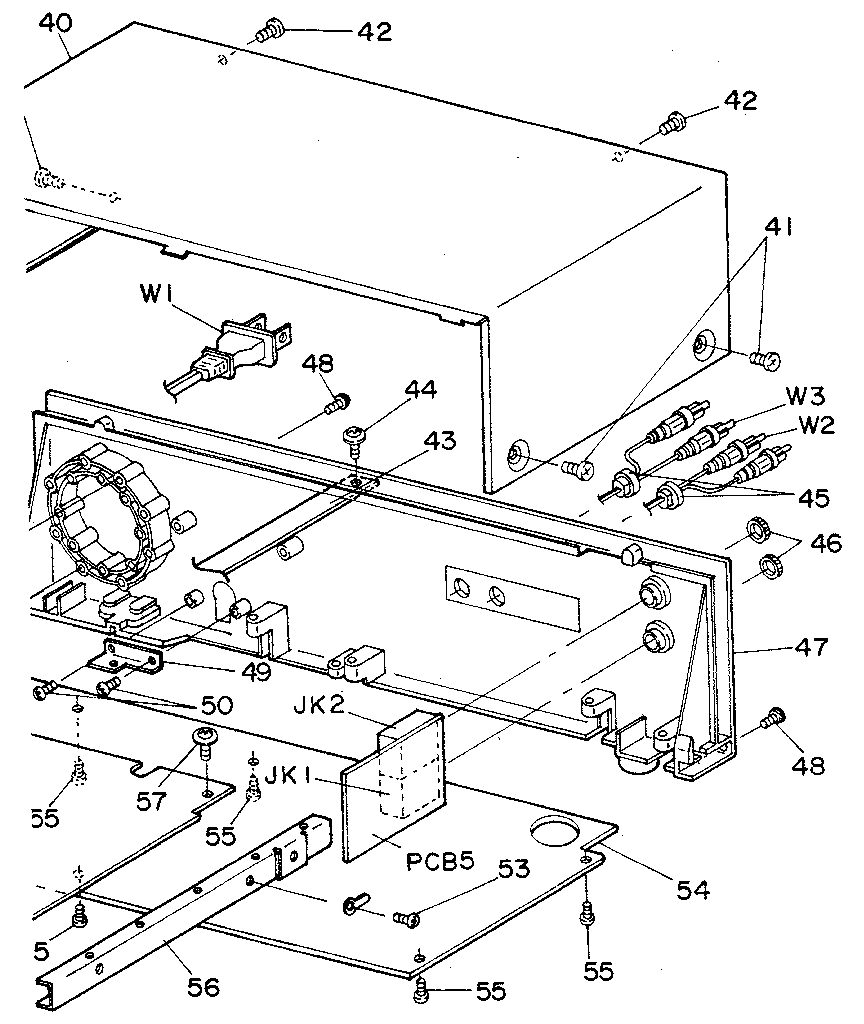 Cabinet and rear chassis