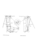 Lawn swing and glide ride assemblies