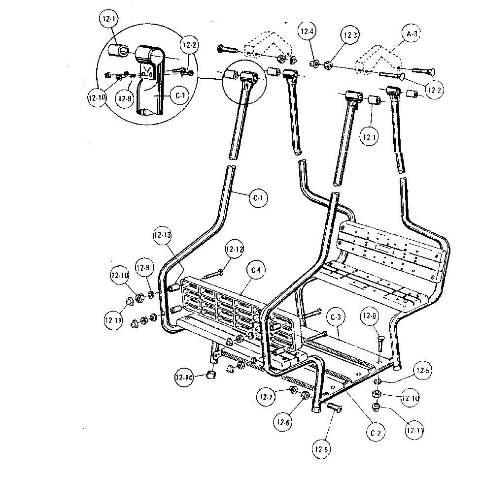 Lawn swing assembly