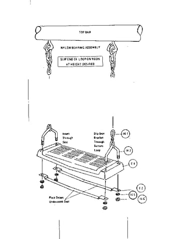 E-swing hardware assembly