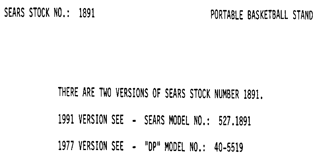 MODEL VERSIONS