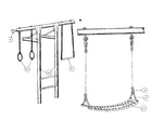 Sears 5127291479 swing, gym ring, & trapeze assemblies diagram