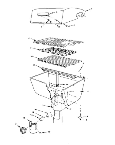 Grill and burner section