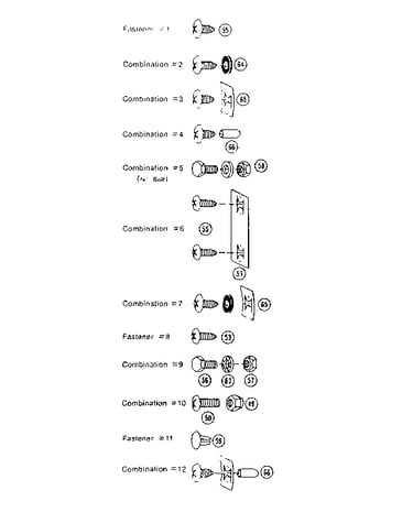 Fastener combinations