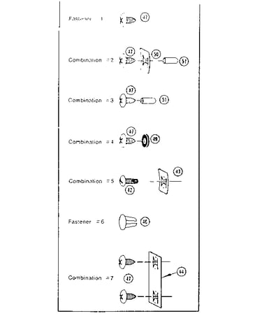 Fastener combinations