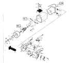 Skil 987 TYPE 1 motor housing and field/armature assembly diagram
