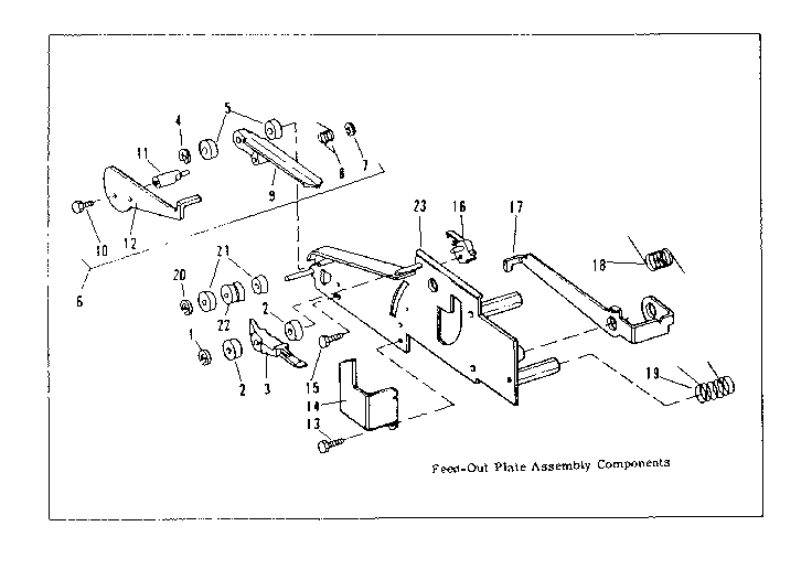 FEED-OUT PLATE ASSEMBLY COMPONENTS