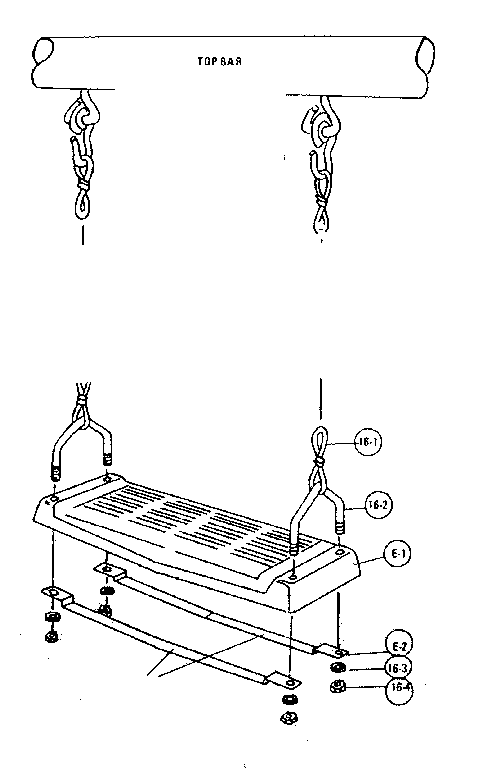 E-swing hardware assembly