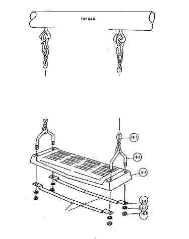 E-swing hardware assembly