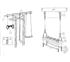 Sears 51272921-79 swing, rope, and gym ring assemblies diagram