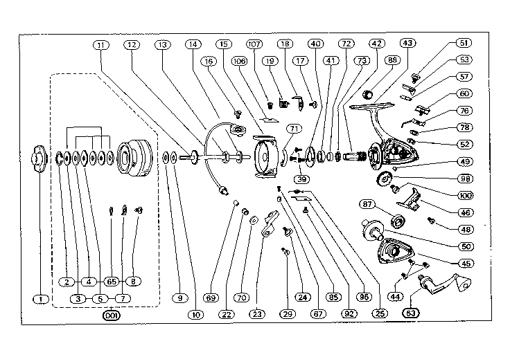 SPINNING REEL ASSEMBLY