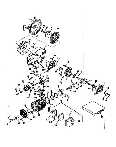 Cylinder /crankshaft and starter