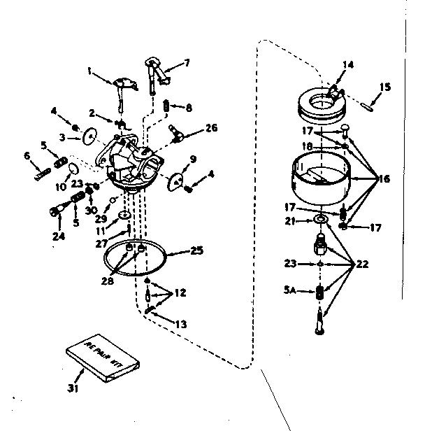 CARBURETOR NO. 631070A